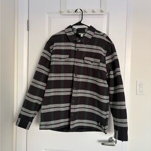 BRAND NEW Black and Gray Plaid Button-Up Shirt